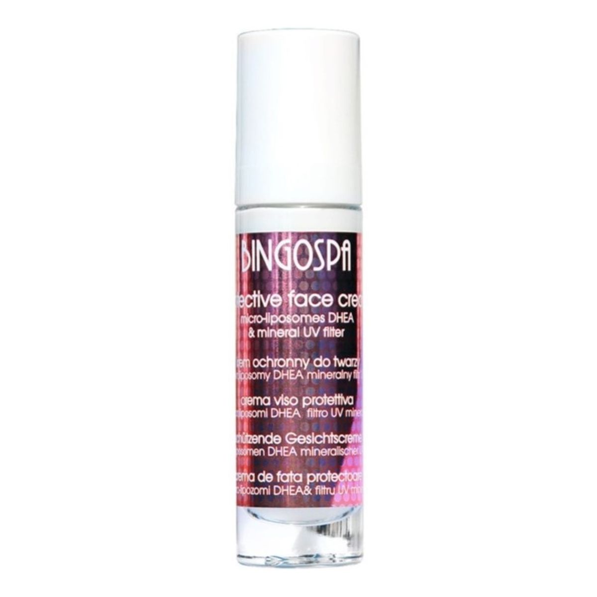 BINGOSPA Krem ochronny do twarzy z mikroliposomami dhea i mineralnym filtrem uv 50ml