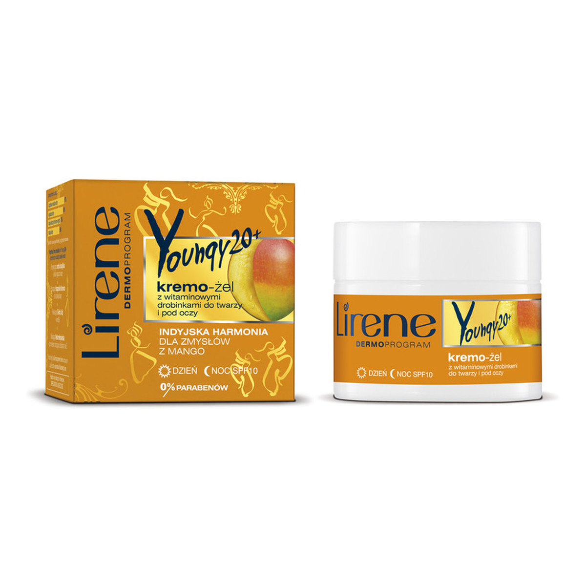 Lirene Youngy 20+ Dermo Program Indyjska Harmonia Kremo-Żel Do Twarzy i Oczu 50ml