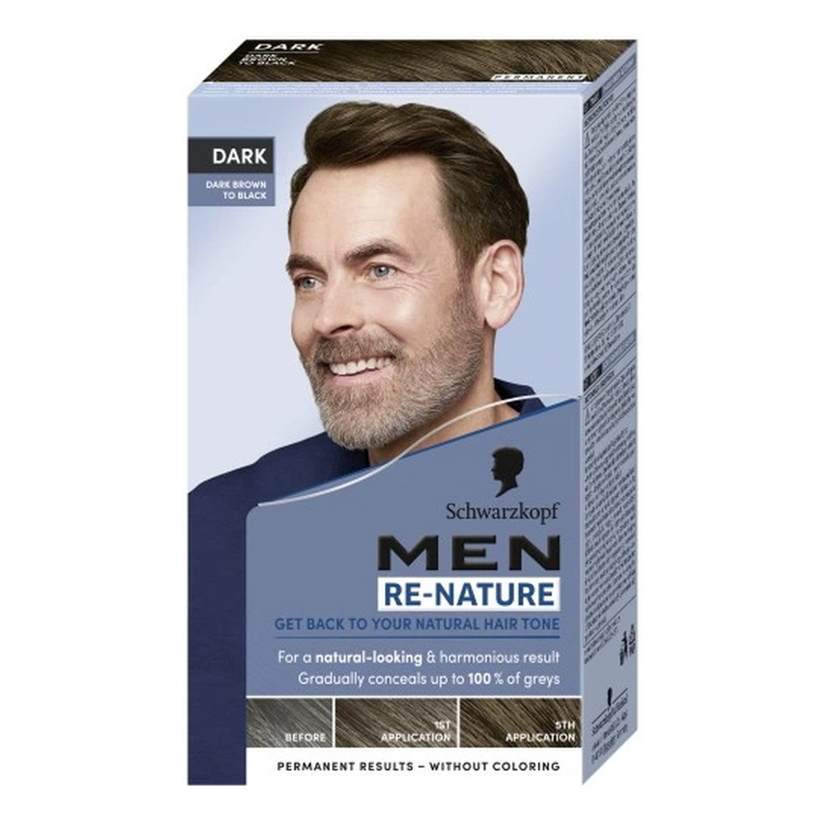 Schwarzkopf Re-Nature Krem koloryzujący do włosów ciemny brąz dla mężczyzn