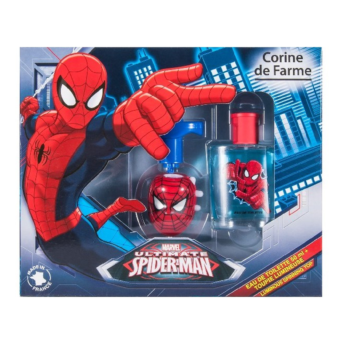 Corine De Farme Spiderman Zestaw prezentowy woda toaletowa + świetlisty bączek