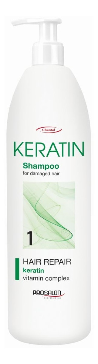 1 szampon z keratyną do codziennej pielęgnacji włosów zniszczonych suchych i matowych