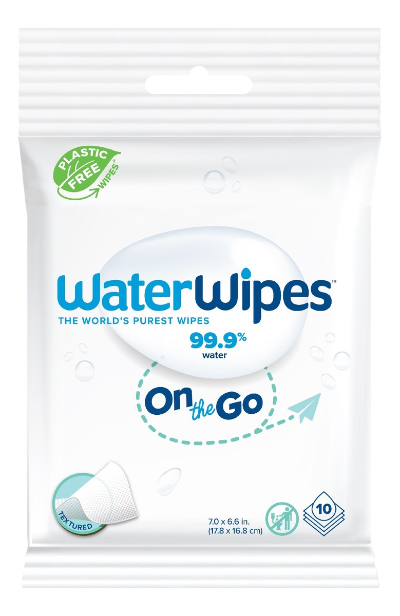 Water wipes bio chusteczki nawilżane odświeżające on the go 99.9% wody-1op.-10szt