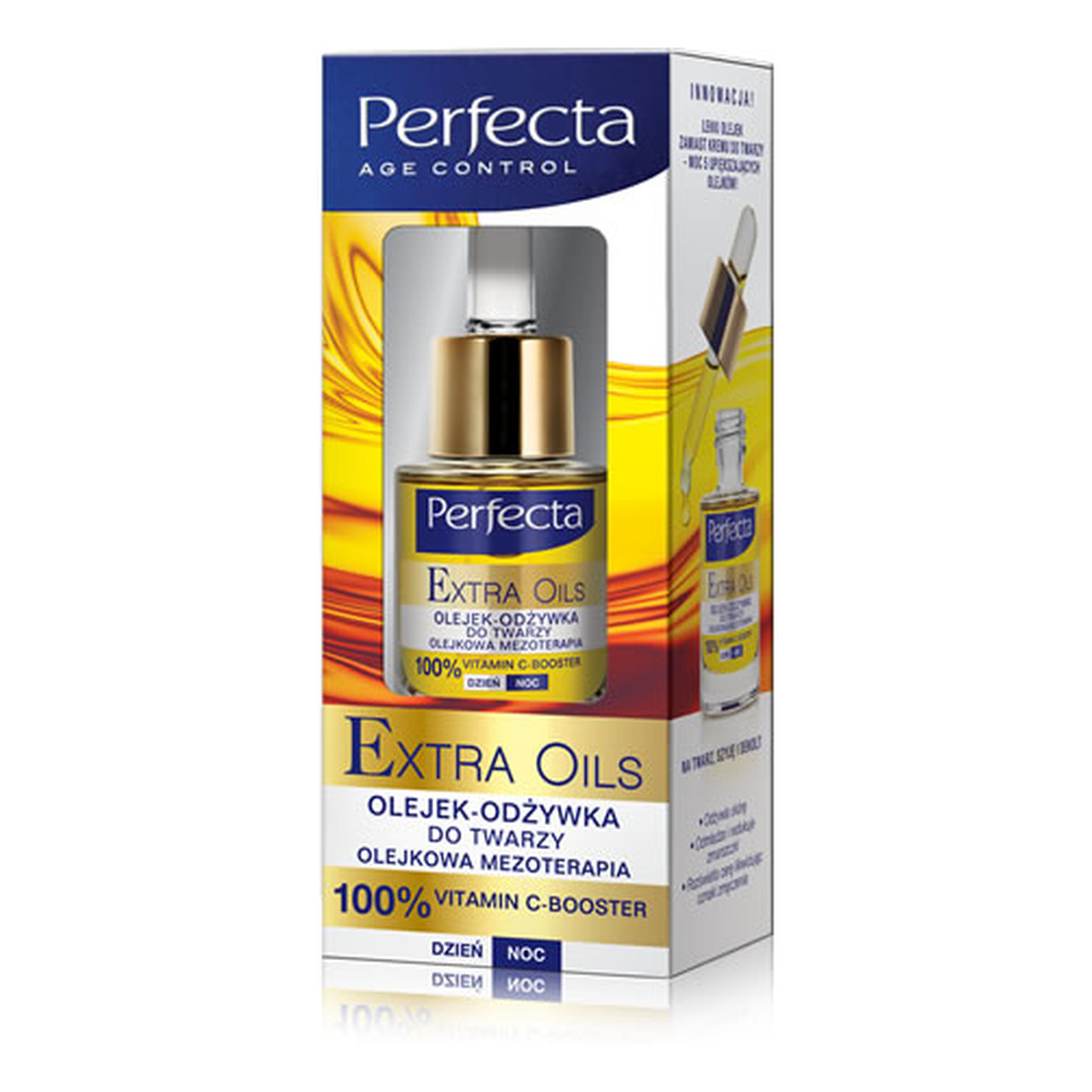 Perfecta Age Control Extra Oils Olejek-Odżywka Do Twarzy - Olejkowa Mezoterapia Na Dzień i Na Noc 15ml
