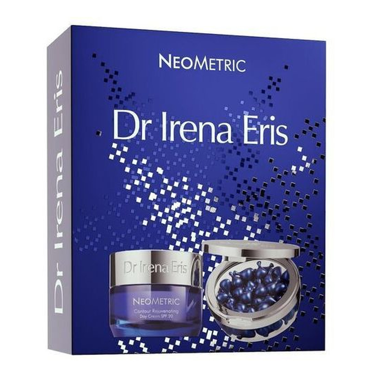 Dr Irena Eris Neometric Contour Rejuvenating Day Cream krem przeciwzmarszczkowy na dzień 50ml + Anti-Wrinkle Capsules For Eyes & Lips Area kuracja wokół oczu i ust ampułki 45szt.