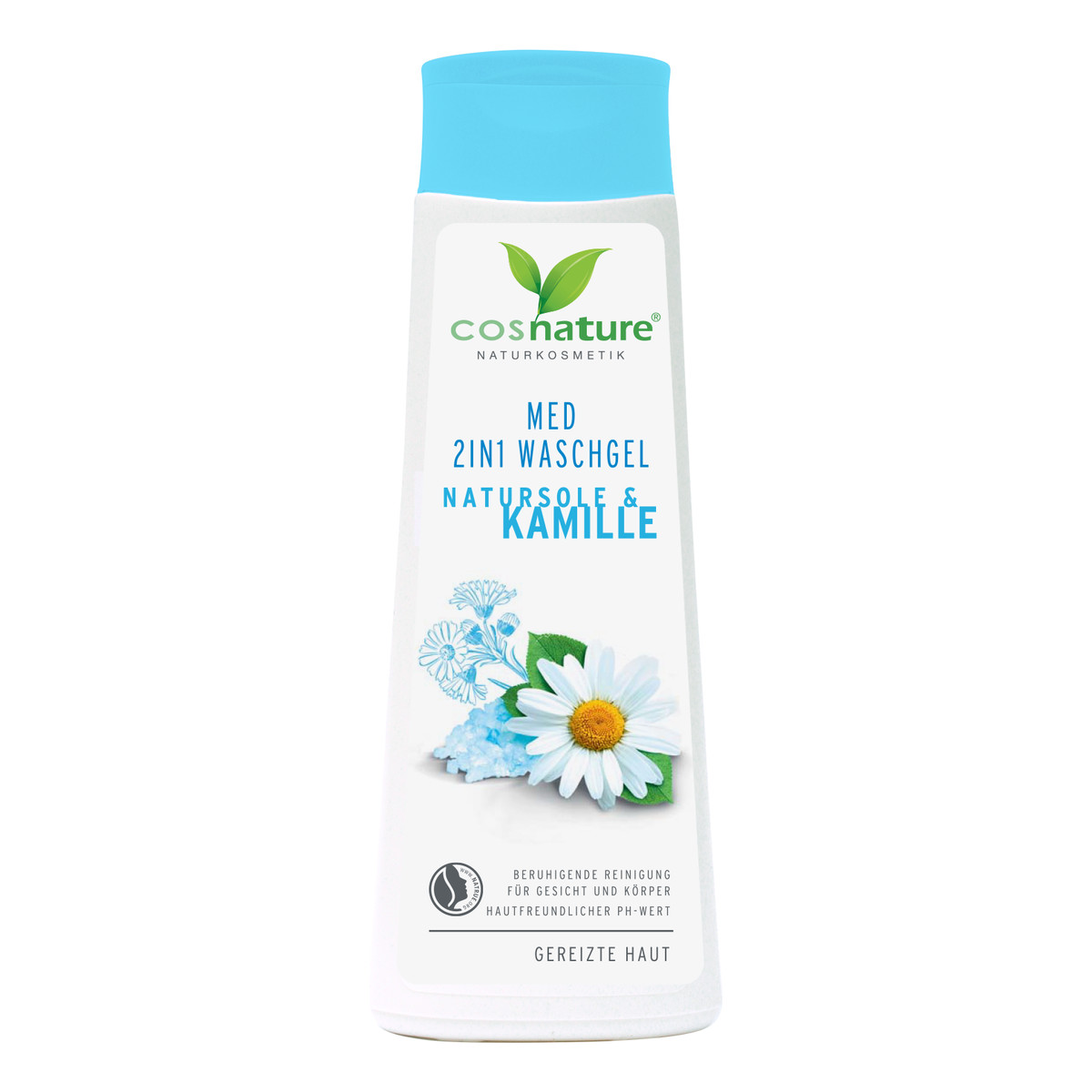 Cosnature Naturalny Żel Oczyszczający Do Twarzy i Ciała Z Solanką i Rumiankiem 2 w 1 MED 250ml