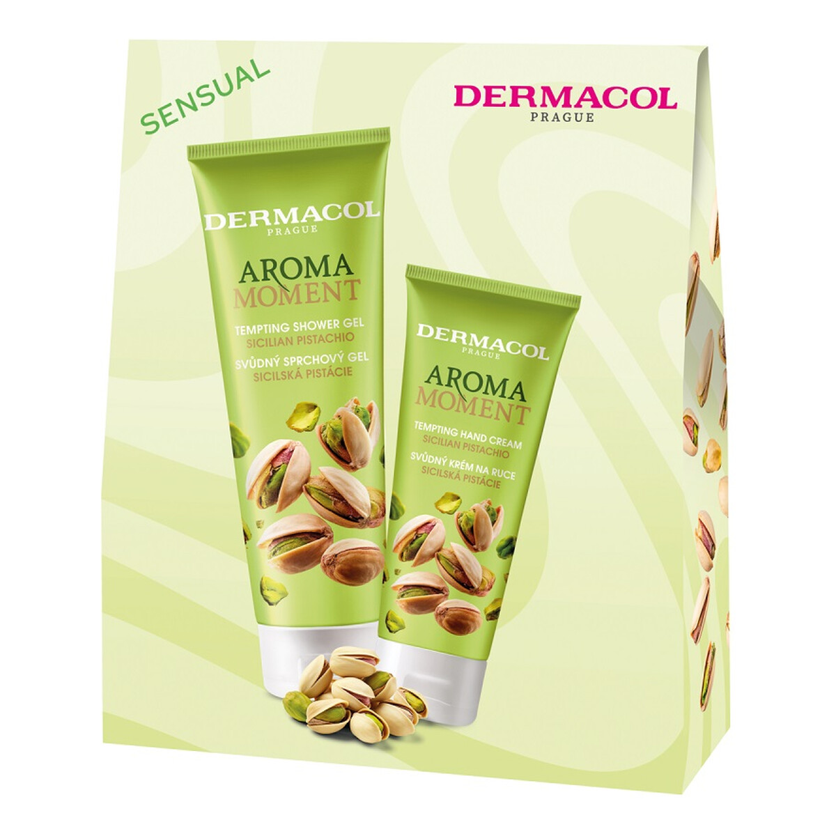 Dermacol Aroma Moment Sicilian Pistachio Zestaw krem do rąk 100ml + żel pod prysznic 250ml