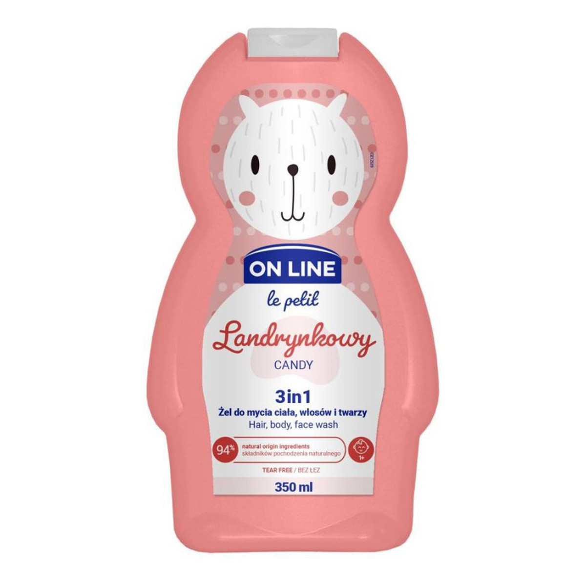 On Line Le Petit Żel do mycia ciała,włosów i twarzy 3w1 dla dzieci Landrynkowy 350ml
