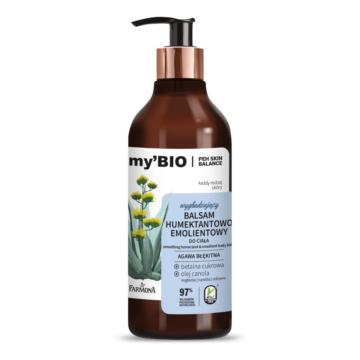 Farmona my`Bio Wygładzający Balsam do ciała humektantowo-emolientowy agawa błękitna 400ml