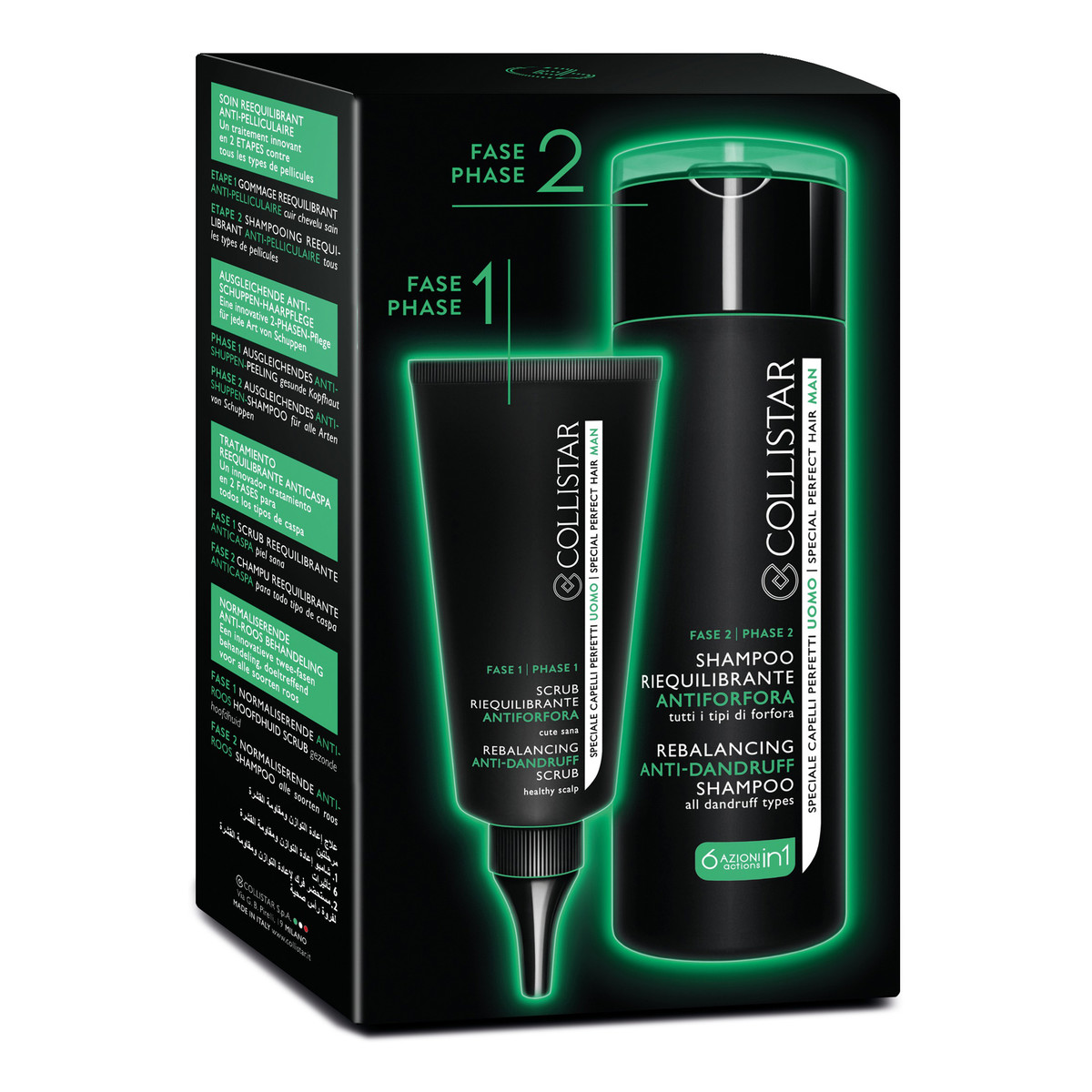 Collistar Rebalancing Anti-Dandruff przeciwłupieżowy scrub 50 ml + przeciwłupieżowy szampon do włosów 200ml