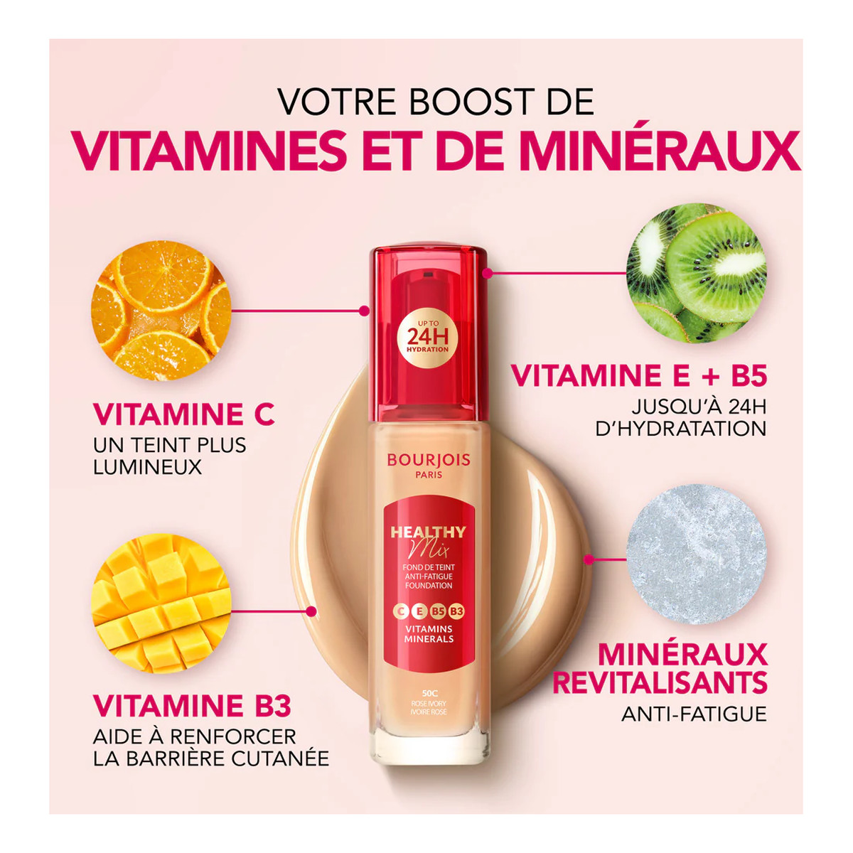 Bourjois Healthy Mix podkład do twarzy z kompleksem witamin i minerałów 30ml
