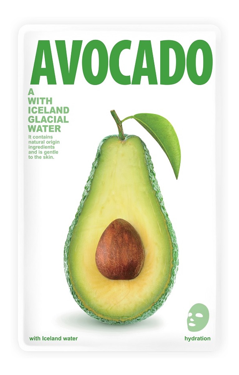 Mask A With Iceland Glacial Water odżywcza maseczka w płacie Avocado