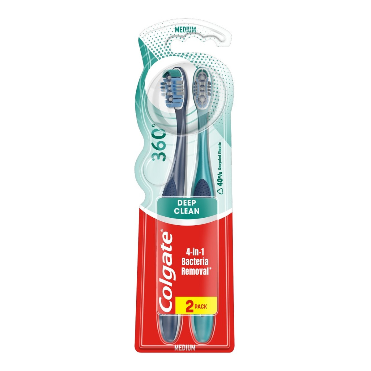 Colgate Szczoteczka do zębów 360 deep clean 1+1 gratis-medium 1op.-2szt