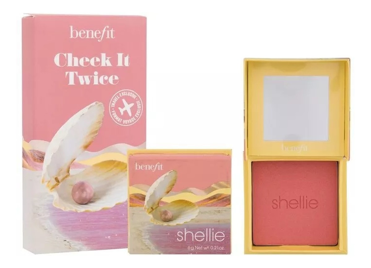 Zestaw róży do policzków shellie warm-seashell pink 2x6g