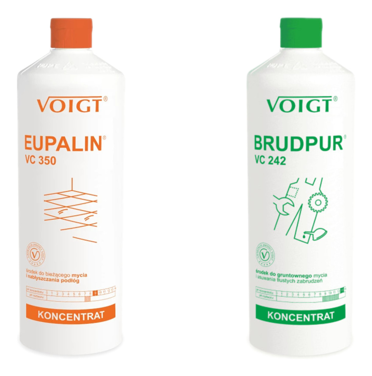 Środek Do Gruntownego Mycia I Usuwania Tłustych Zabrudzeń VC242 + Eupalin Środek Do Bieżącego Mycia I Nabłyszczania Podłóg VC350 2x1L