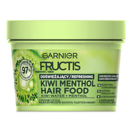 Fructis hair food kiwi menthol maska do włosów suchych i tłustych u nasady