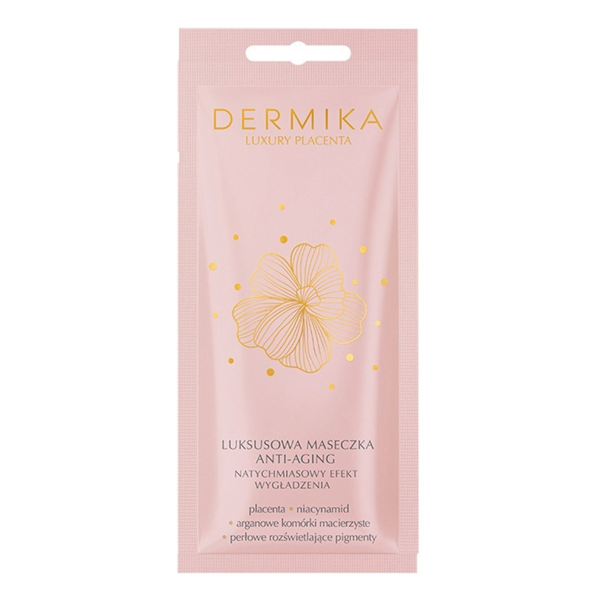 Dermika Luxury Placenta Luksusowa maseczka anti-aging natychmiastowy efekt wygładzenia 10ml