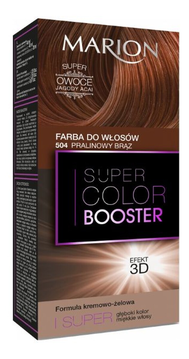 Kremowa farba do włosów 3D Pralinowy Brąz (504)