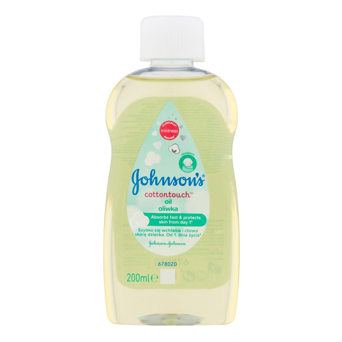 Johnson & Johnson Baby Cotton Touch Oliwka dla dzieci 200ml
