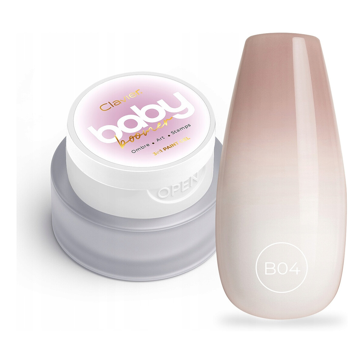 Clavier Baby Boomer Ombre żel do paznokci 3w1 3g