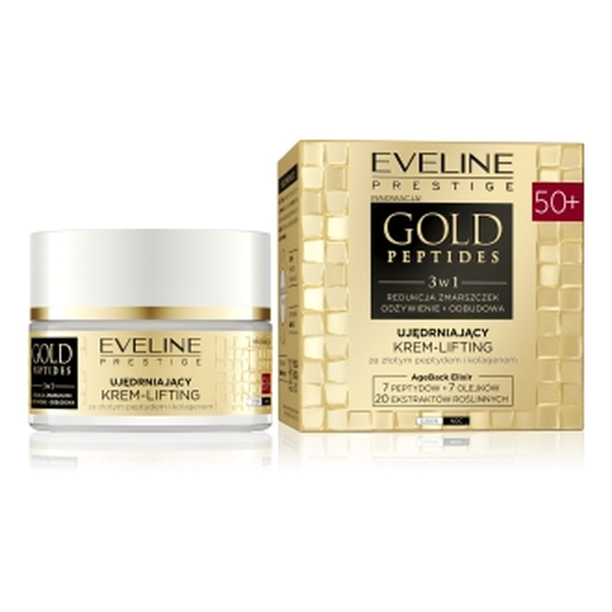 Eveline GOLD PEPTIDES Krem ujedrniający 50+ dzień noc 50ml