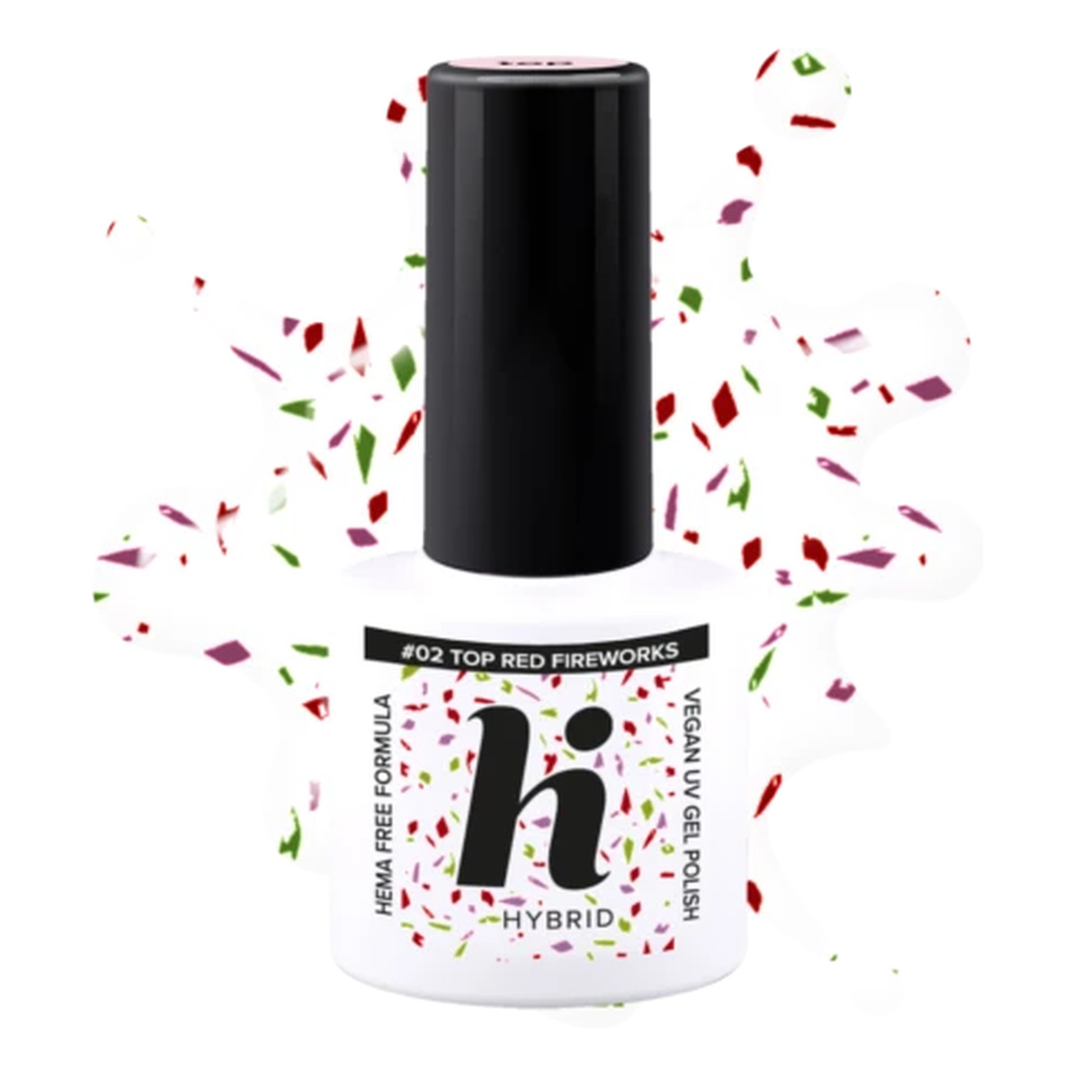 Hi Hybrid Fireworks HEMA Free Top na lakier hybrydowy No Wipe 5ml