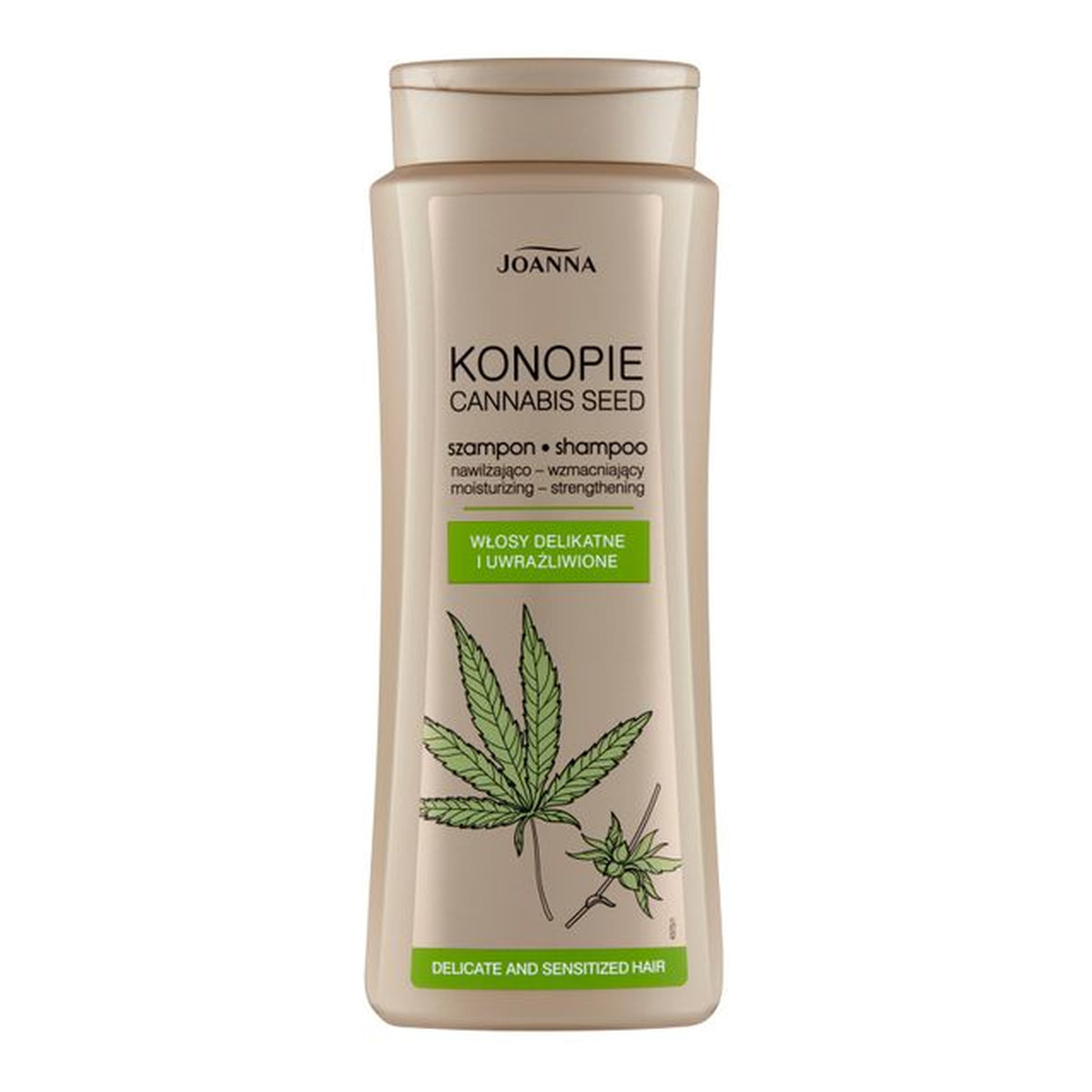 Joanna Konopie nawilżająco-wzmacniający szampon do włosów delikatnych i uwrażliwionych 400ml