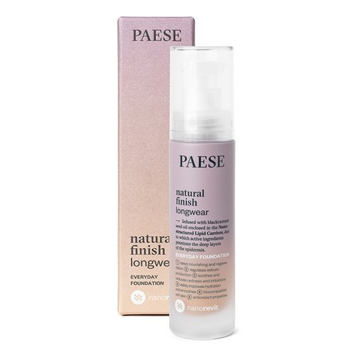 Paese Nanorevit Długotrwały Podkład O Naturalnym Wykończeniu 35ml
