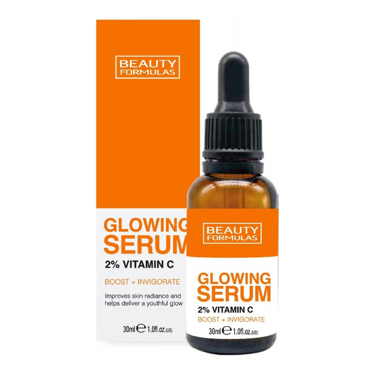 Beauty Formulas Glowing serum rozjaśniające serum do twarzy 2% vitamin c 30ml
