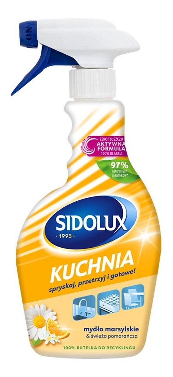 Spray do czyszczenia kuchni Mydło Marsylskie & Świeża Pomarańcza
