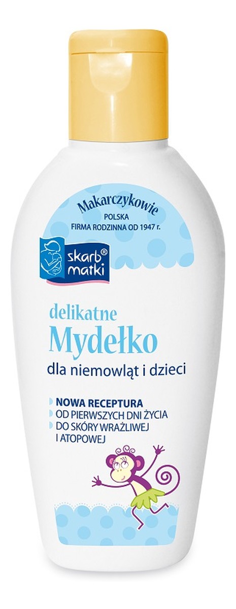 Delikatne mydełko dla niemowląt i dzieci w płynie