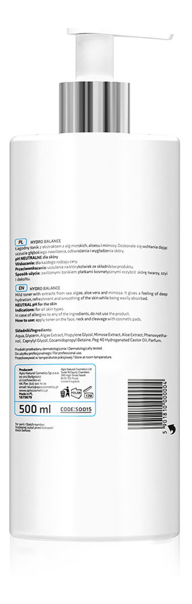 moisturizing toner nawilżający tonik z algami morskimi