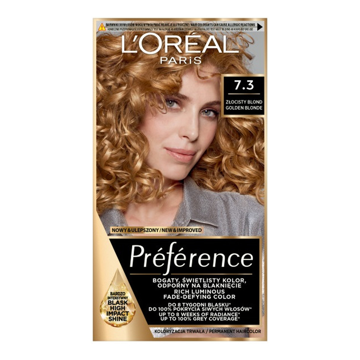 L'Oreal Paris Preference farba do włosów 7.3 golden blonde