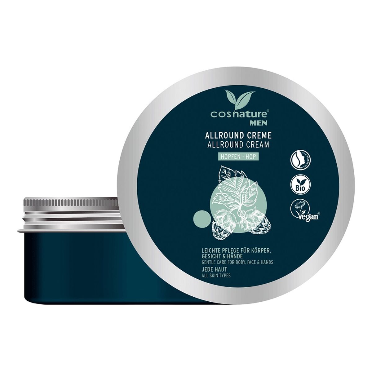 Cosnature Men kompleksowy Krem do twarzy i ciała z wyciągiem z szyszek chmielu 150ml