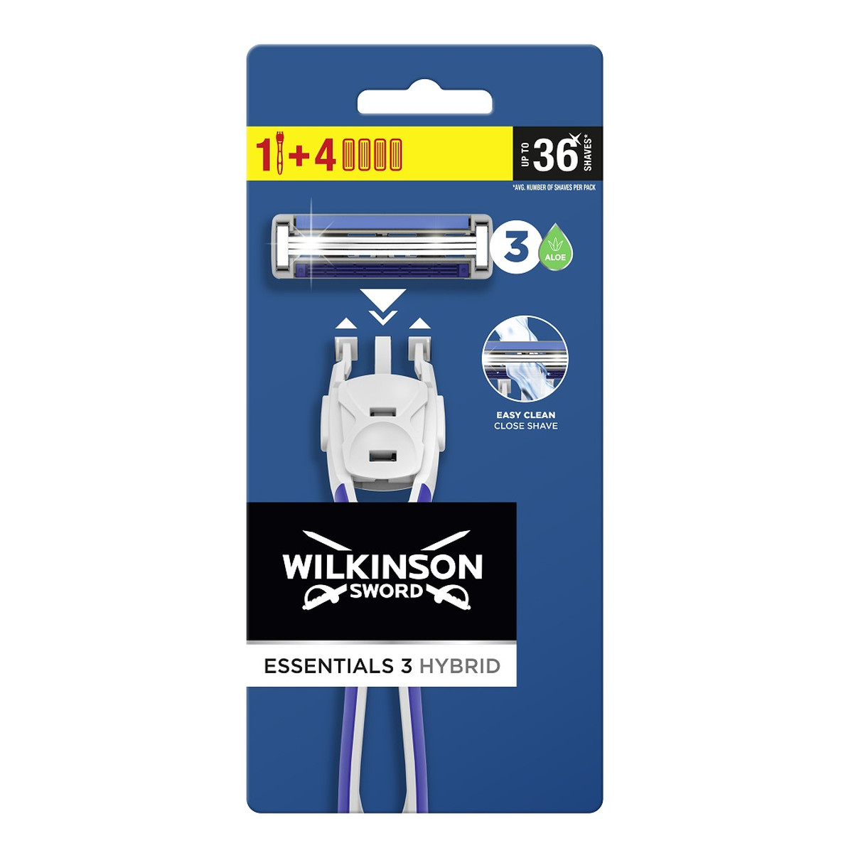 Wilkinson Essentials 3 hybrid maszynka do golenia dla mężczyzn i 4 wkłady