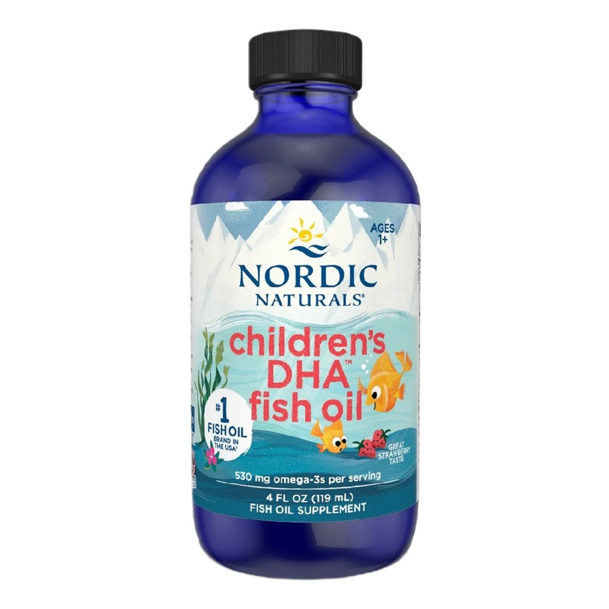 Nordic Naturals Children's dha omega-3 suplement diety syrop truskawka 119ml