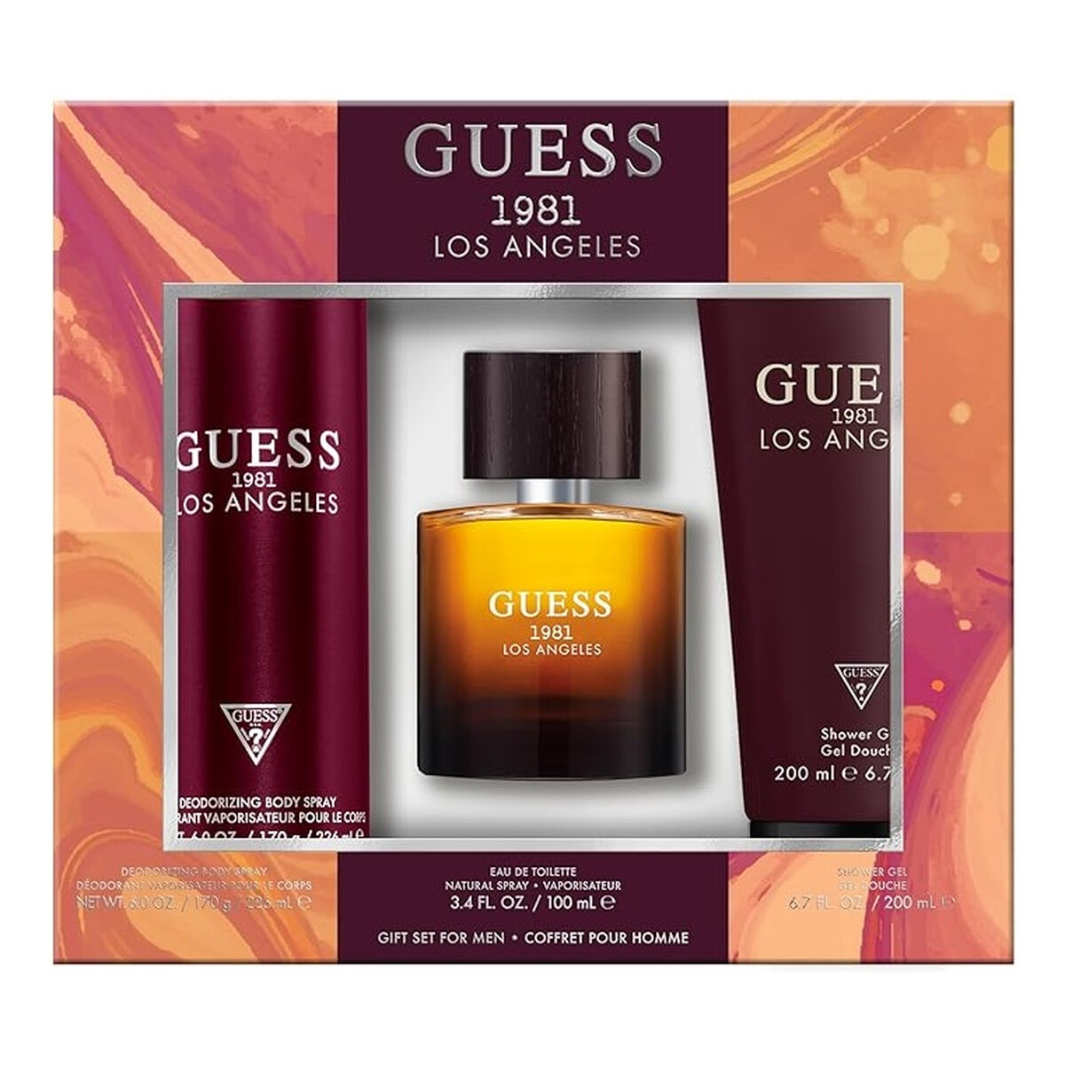 Guess 1981 Los Angeles For Men Zestaw woda toaletowa spray 100ml + żel pod prysznic 200ml + dezodorant spray 226ml