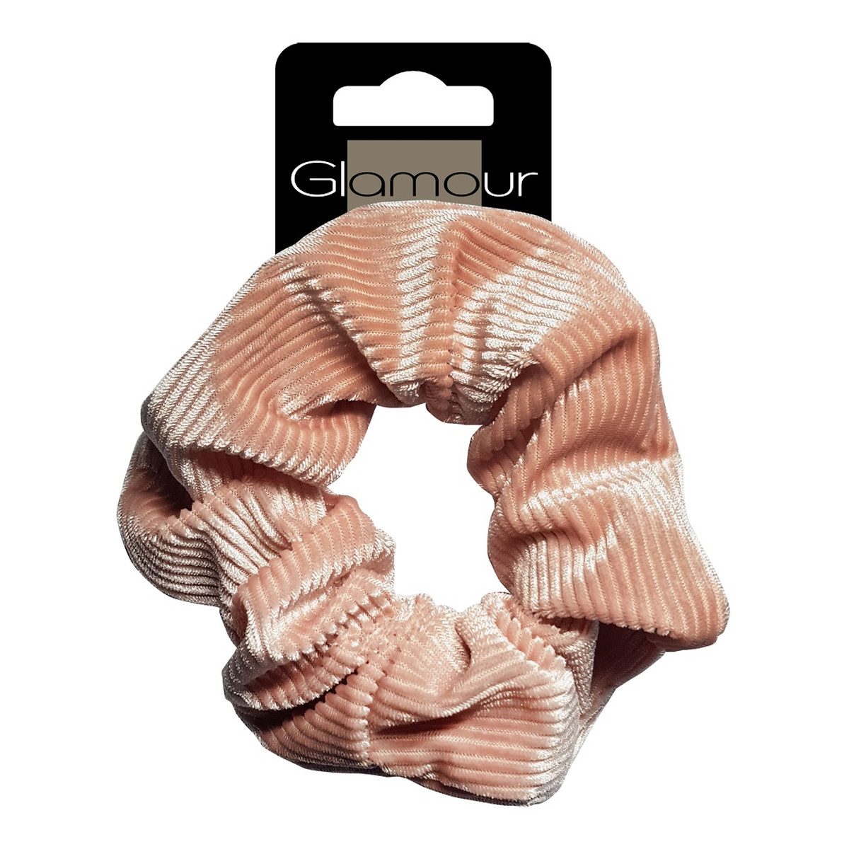 Glamour Zawijka scrunchie gumka do włosów Pudrowy Róż
