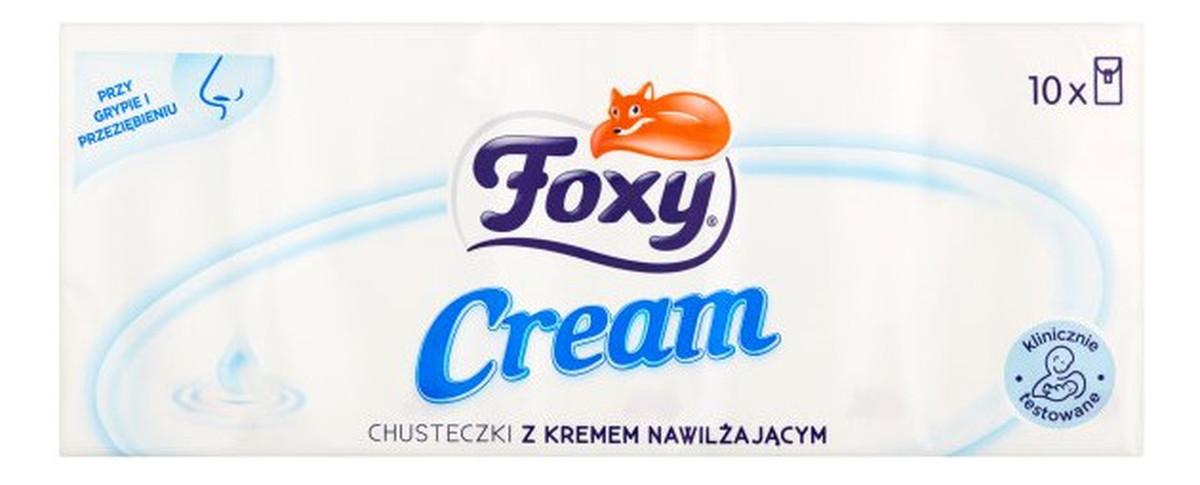 Chusteczki higieniczne z kremem nawilżającym