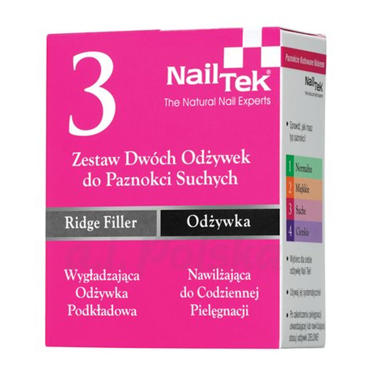 Nail Tek DUO III Zestaw Odżywek Do Pielęgnacji Paznokci Twardych, Suchych lub Kruchych