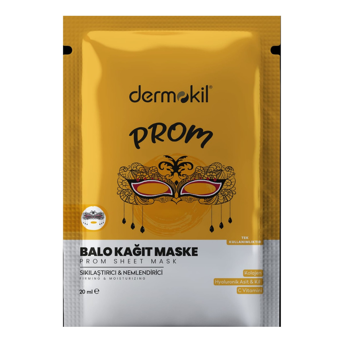 Dermokil Sheet mask maseczka do twarzy w płachcie prom 20ml
