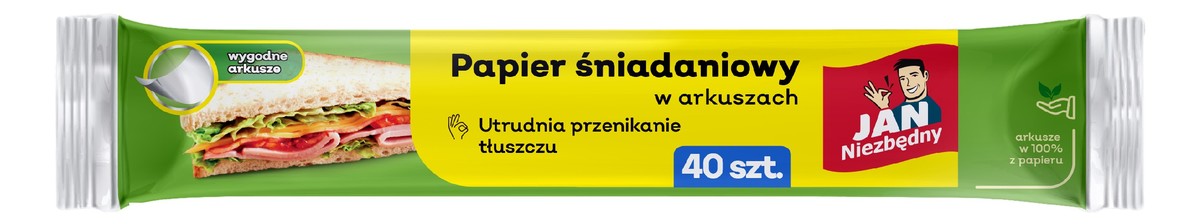 Papier śniadaniowy w arkuszu 1op.-40szt