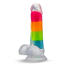 Neo elite rainbow rave dildo świecące w ciemności 16.5cm