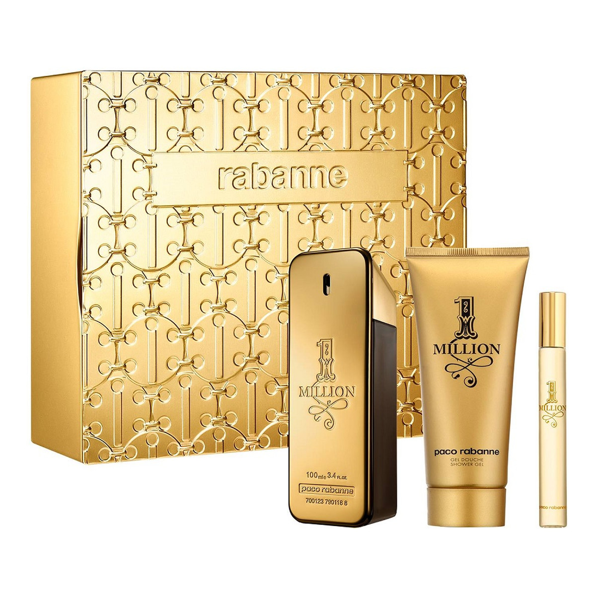 Paco Rabanne 1 Million Men Zestaw woda toaletowa spray 100ml + żel pod prysznic 100ml + woda toaletowa 10ml