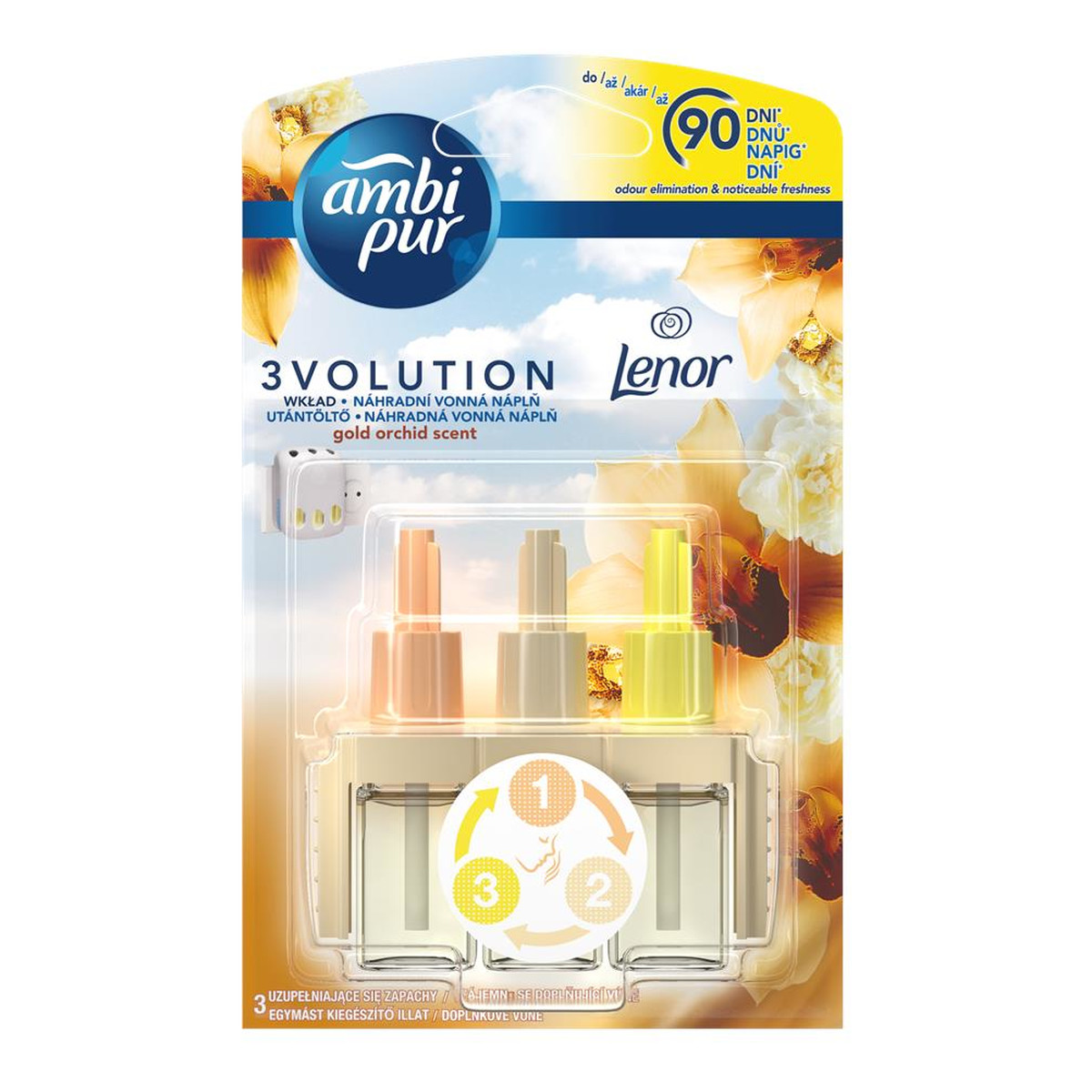 Ambi Pur 3Volution Wkład do elektrycznego odświeżacza powietrza 3V Gold Orchid Zapas 20ml