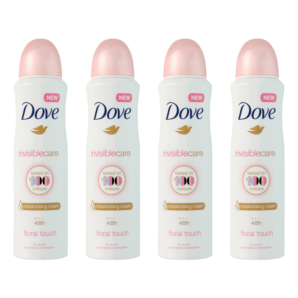 Dove Invisible Care FLORAL TOUCH dezodorant damski spray 4szt.