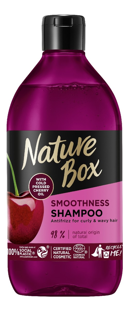 Cherry oil szampon wygładzający do włosów kręconych i falowanych z olejem z wiśni