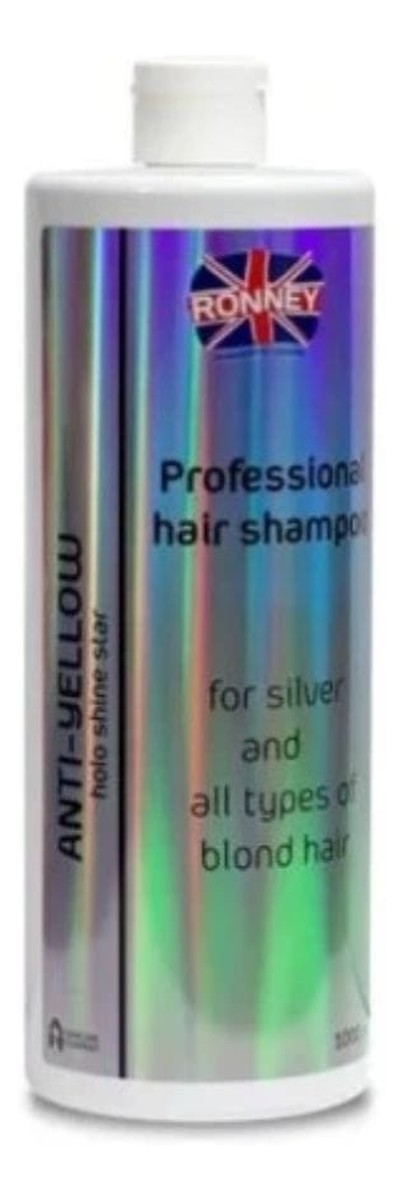 Anti-yellow holo shine star professional hair shampoo szampon do włosów blond i rozjaśnionych