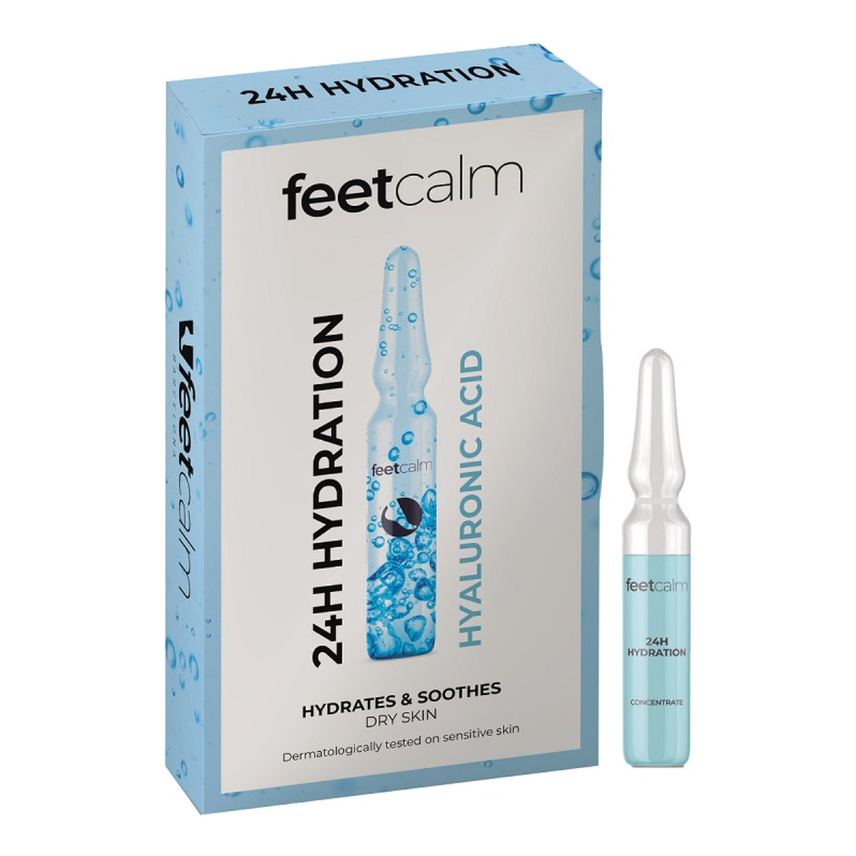 FeetCalm Ampułki nawilżające do stóp z kwasem hialuronowym 7x2ml 14ml