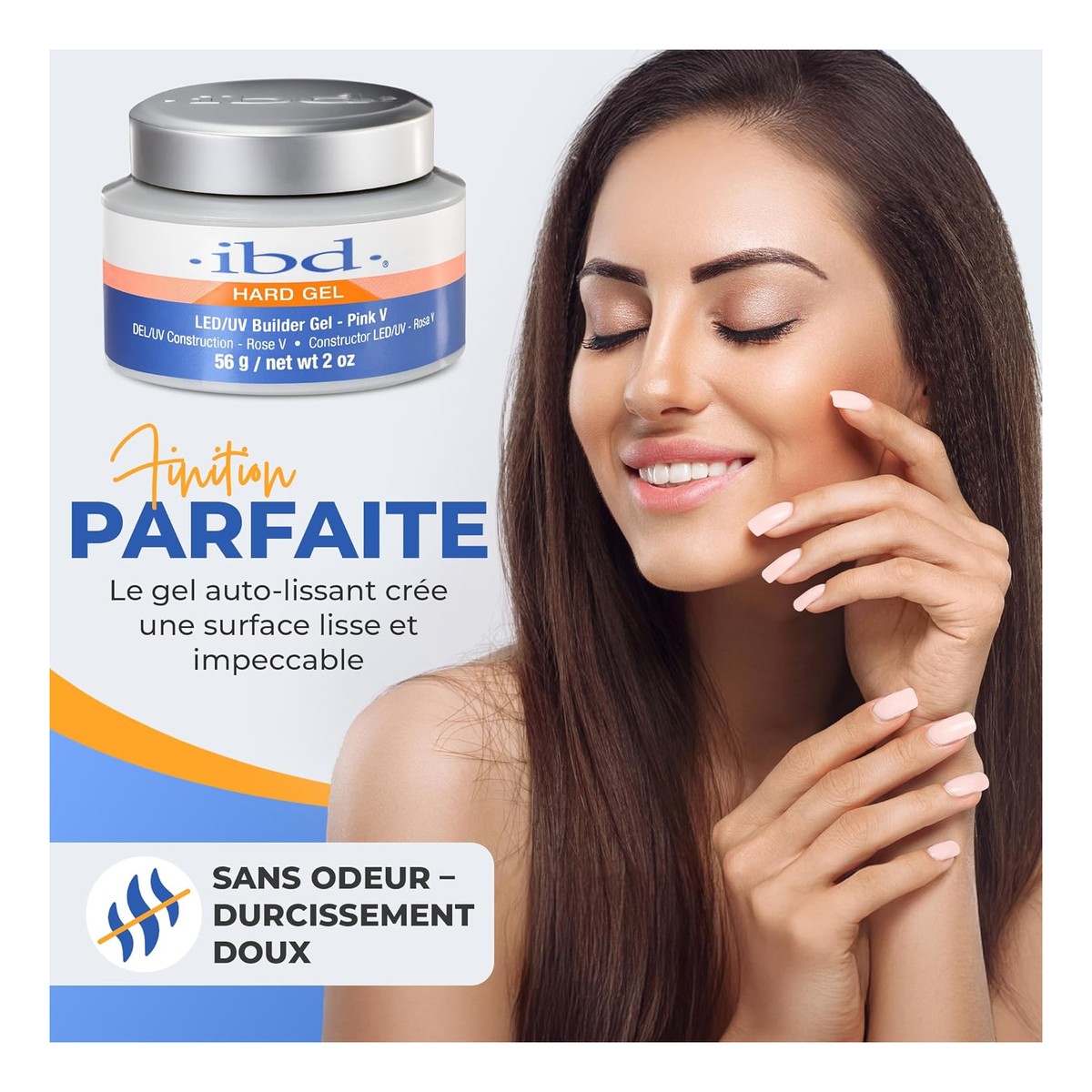 IBD Hard Gel UV/LED Builder Gel żel budujący do paznokci Pink 56g