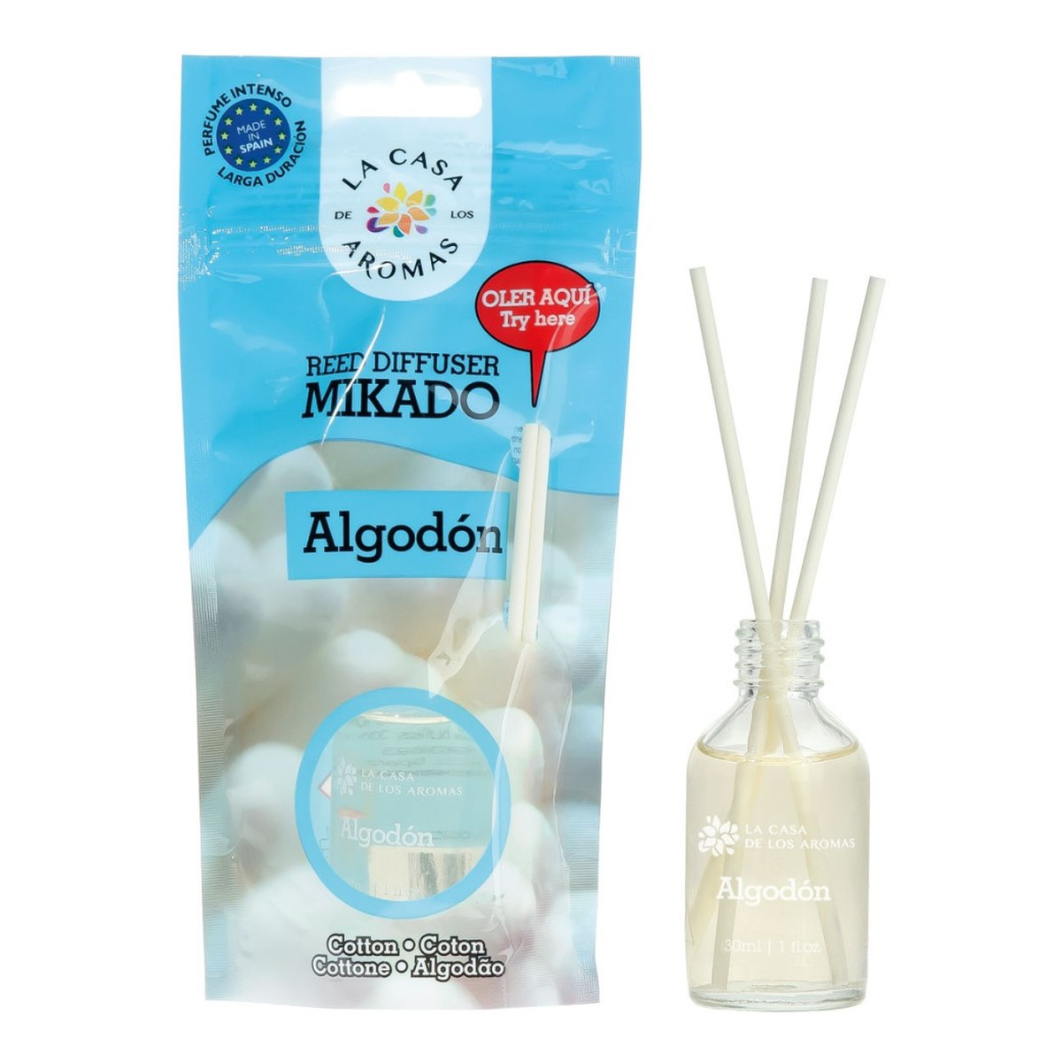La Casa De Los Aromas Olejek aromatyczny z patyczkami Bawełna 30ml